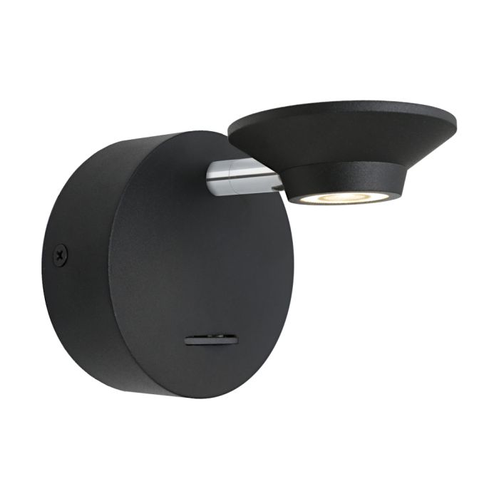 JORN1WLEDBLK, Wall Light with Adjustable Head, Cougar Lighting, Jorn Series