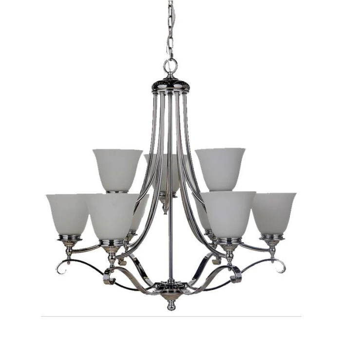 Dallas 9 Light Pendant Light, Chrome 1000128