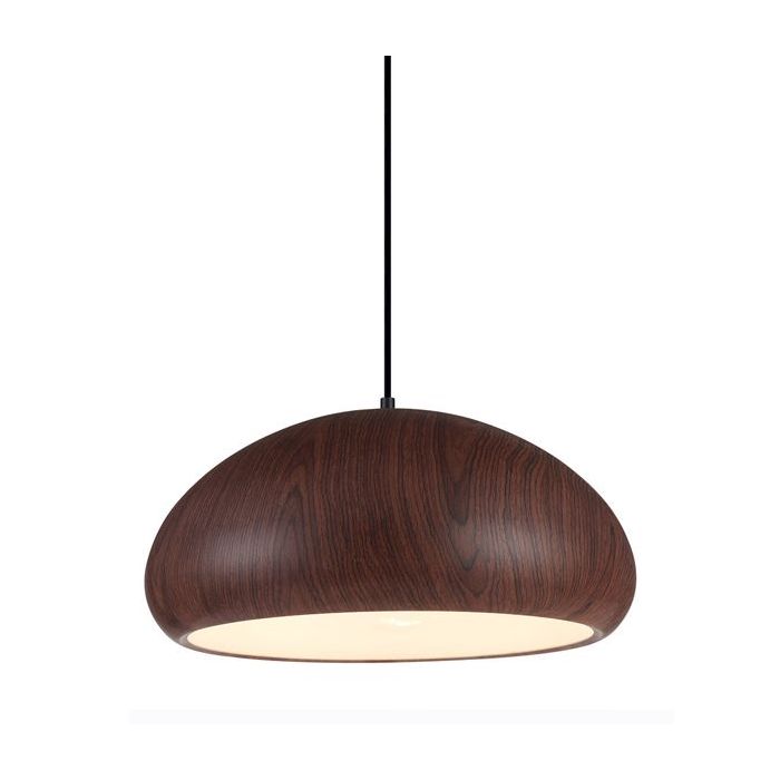  PENDANT ES 72W DOME Black Walnut IRON ALU LIGNA09 CLA Lighting 