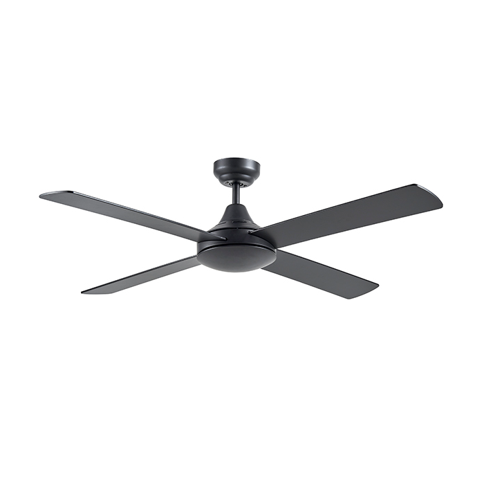 Four Seasons Link 1220mm 4 Blade Ceiling Fan Only Matt Black - FSL124M