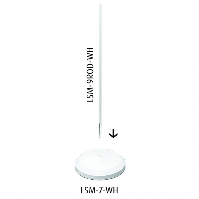 Low Cost Floor Stand For Equipoise White LSM-9ROD-WH Superlux