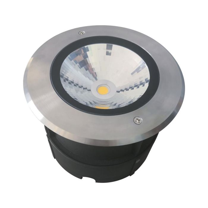 Magneto 18W 24V Round LED Flood Light Stainless Steel / White - 21098	