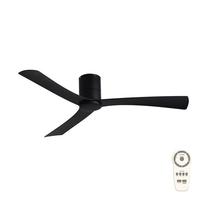 Metro DC Ceiling Fan With Remote by Martec – Black 52″