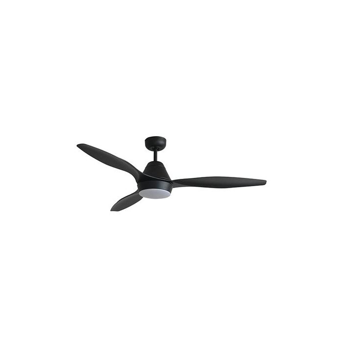 Triumph 1250mm 3 Blade Ceiling Fan with 16w LED Light Tricolour Matt Black - MTF1333MM