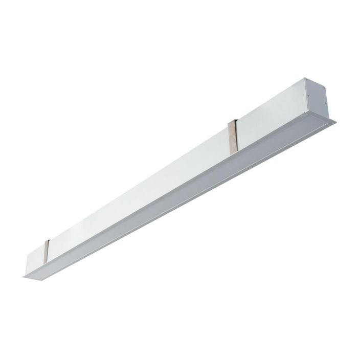 Max 17.3W Recessed LED Batten Aluminium / Warm White - 22300	