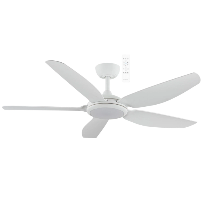 Esprit DC 52" Smart WIFI Ceiling Fan with Dimmable CCT LED Light Matt White MDCE1353W