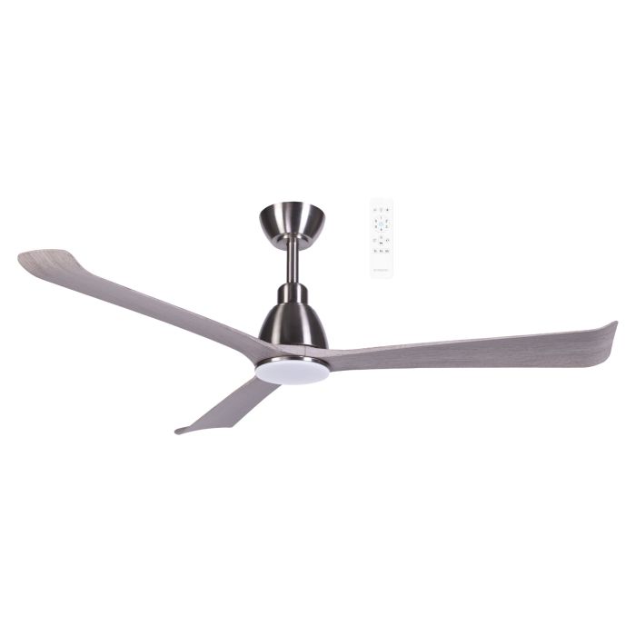 Polo DC 52" Smart WIFI Ceiling Fan with Dimmable CCT LED Light Nickel with Driftwood Blade MDCP1333ND