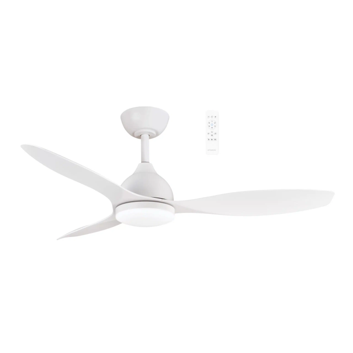 Elite DC 52" Smart WIFI Ceiling Fan with Dimmable CCT LED Light Matt White MEDC1333W