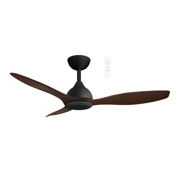 Elite DC 48" Smart WIFI Ceiling Fan Only Matt Black Motor with Walnut Blade MEDC123MW