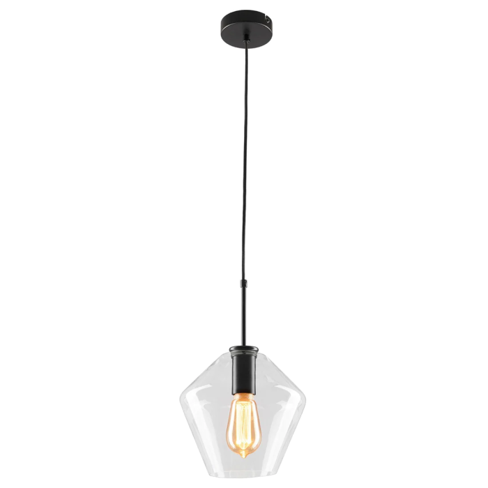  Melba 1Lt Short Pendant Light-MP7131SBLK