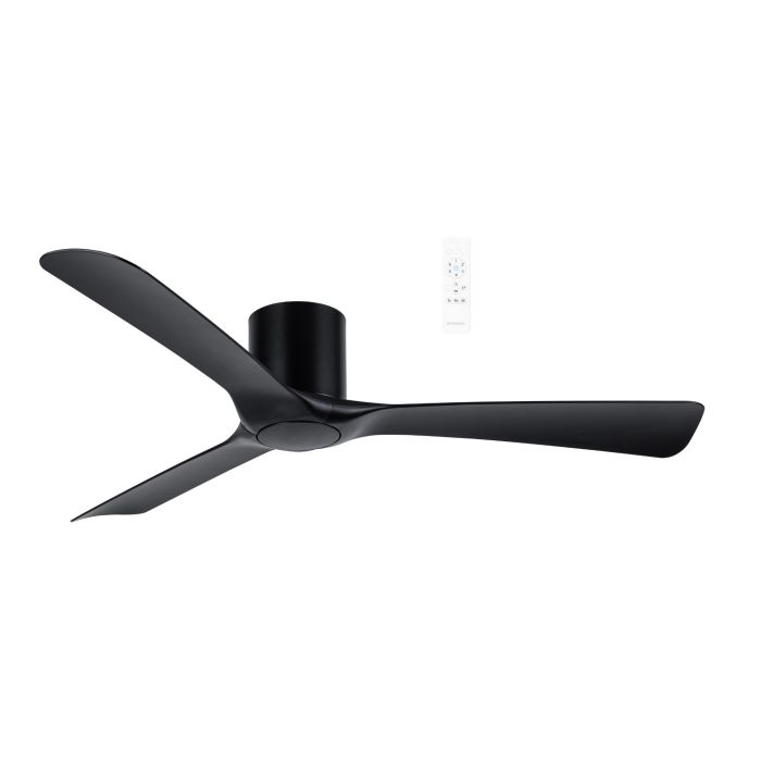 Fresno DC Close to Ceiling 52" Hugger Smart WIFI Ceiling Fan In Black MFDC133M