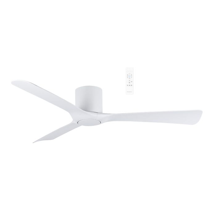 Fresno DC Close to Ceiling 52" Hugger Smart WIFI Ceiling Fan In White MFDC133W