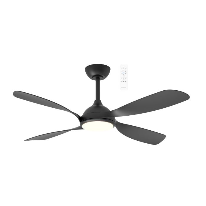 Hampton DC 52" Smart WIFI Ceiling Fan with Dimmable CCT LED Light In Black MHDC1343M