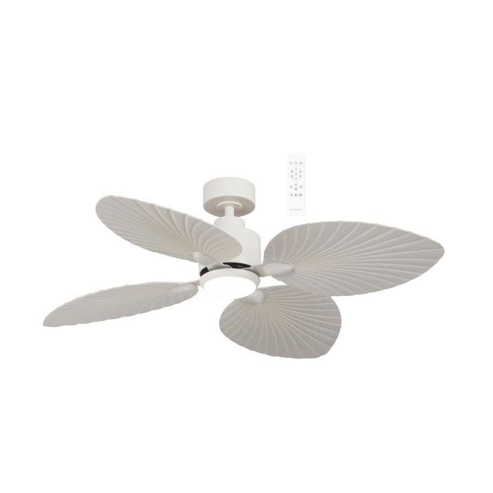 Kingston DC 150" Smart WIFI Remote Control Ceiling Fan with Dimmable CCT LED Light White MKDC1243W