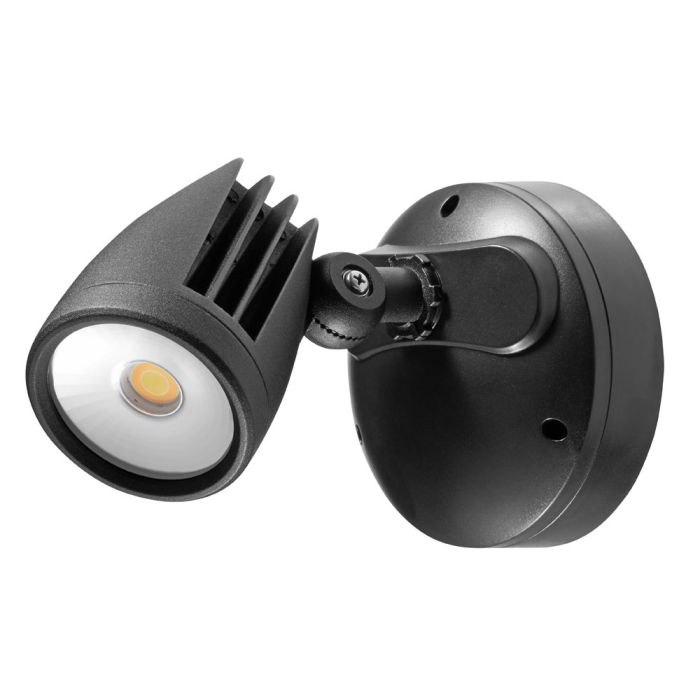 Fortress PRO LED Flood Light Outdoor IP65 Single Spot 18w Tricolour Matt Black - MLXFP3451M