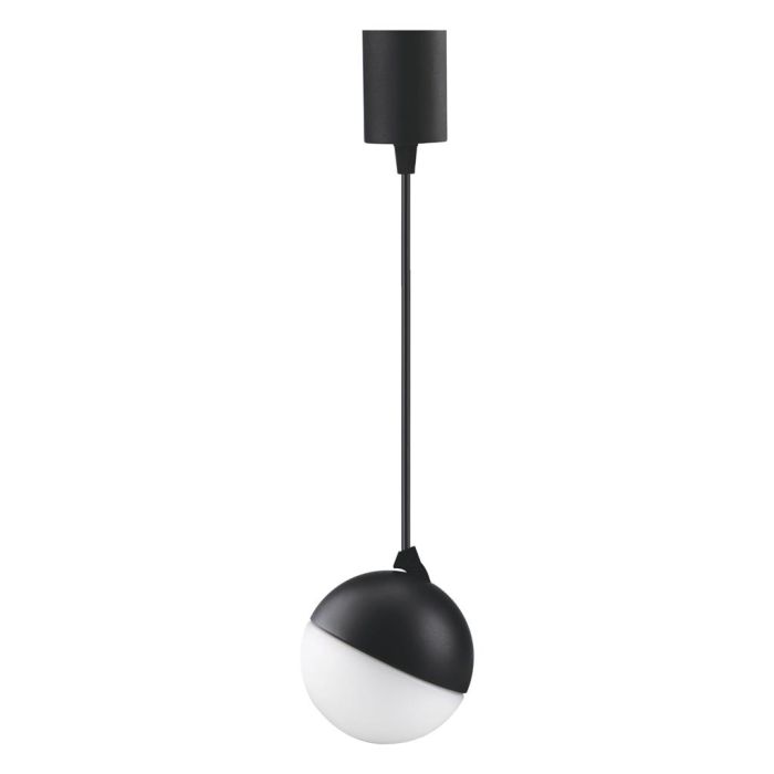 MOON LED 6/9W 240V 1.5M TRIO OPAL PENDANT BLACK 22774