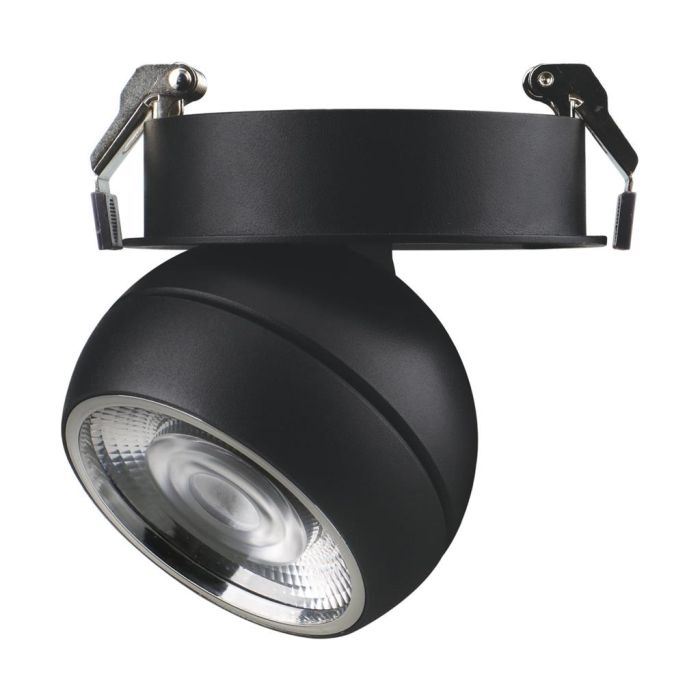 MOON 6/9W 240V TRIO RECESSED CEILING LIGHT FLOOD BLACK 22804