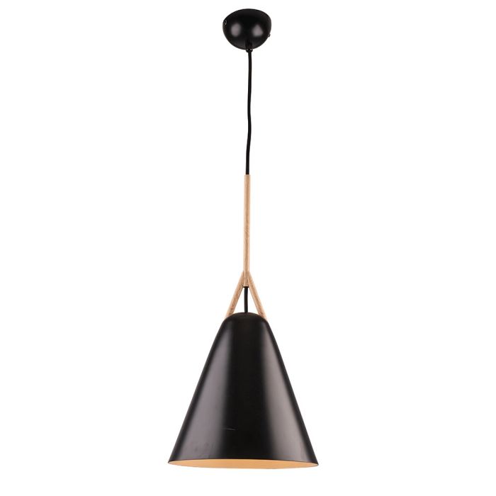 Byron 1 Light Large Pendant Black - MP2121L/BLK