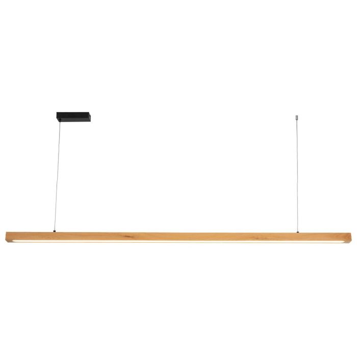 MERCATOR VIOR 25W LED 120CM NATURAL TIMBER WOODEN LINEAR CEILING PENDANT LIGHT