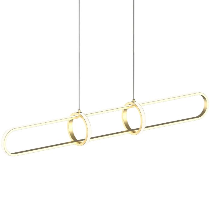 ODIN BRASS GOLD LINEAR BAR 30W LED PENDANT LIGHT