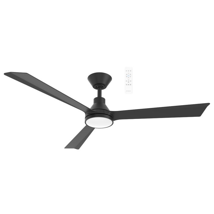 Riviera DC 52" Smart WIFI Ceiling Fan with Dimmable CCT LED Light In BlackMRDC1333M