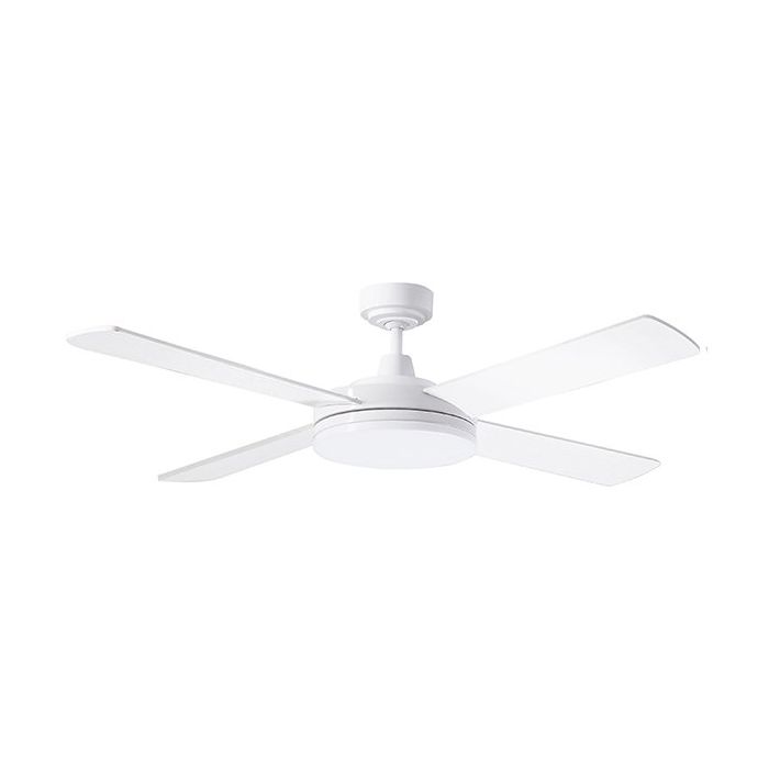 Razor 1300mm 4 Blade Ceiling Fan with 28w LED Light Tri Colour White - MRF1343W