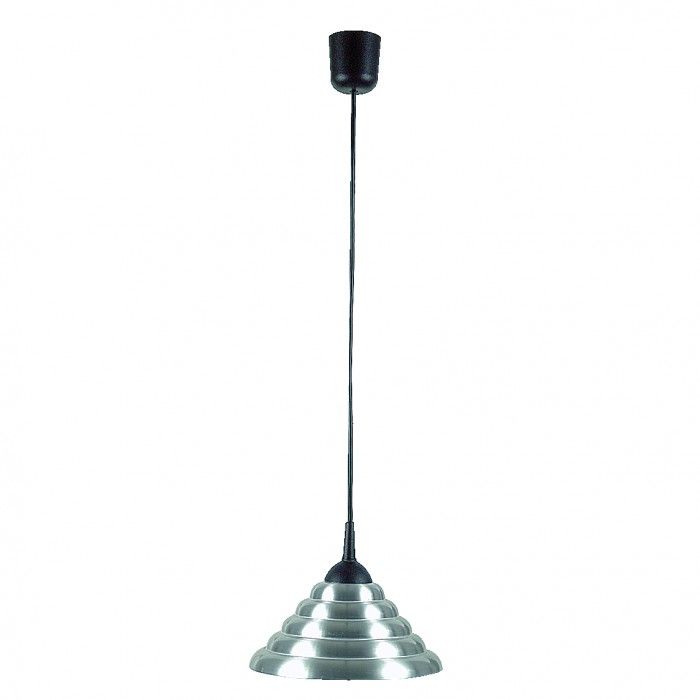 Classic Small Ribbed Cone Pendant Silver/Grey, Black 60W MS29202-BA Superlux