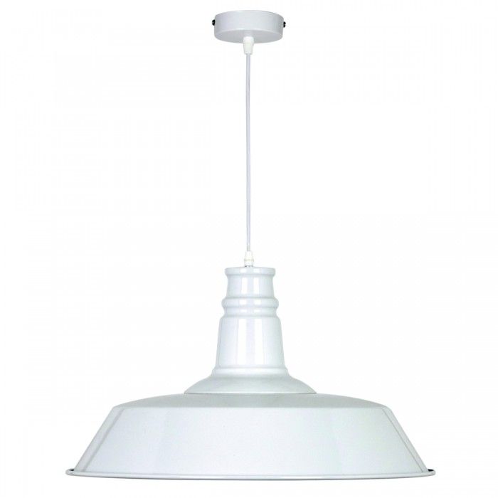 Large Industry Pendant White 60W MS9450-WH Superlux