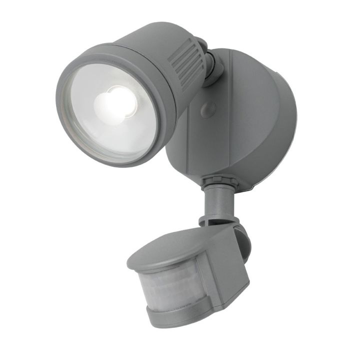 OTTO 1x12W Flood Light With Sensor Silver MXD6711SIL/SEN