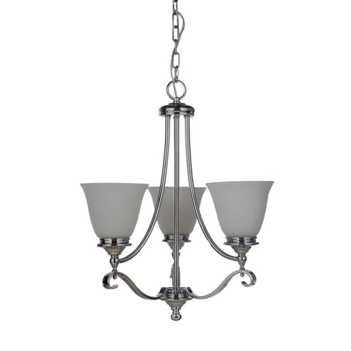 Dallas 3 Light 3 Arm Pendant Light, Chrome 1000124