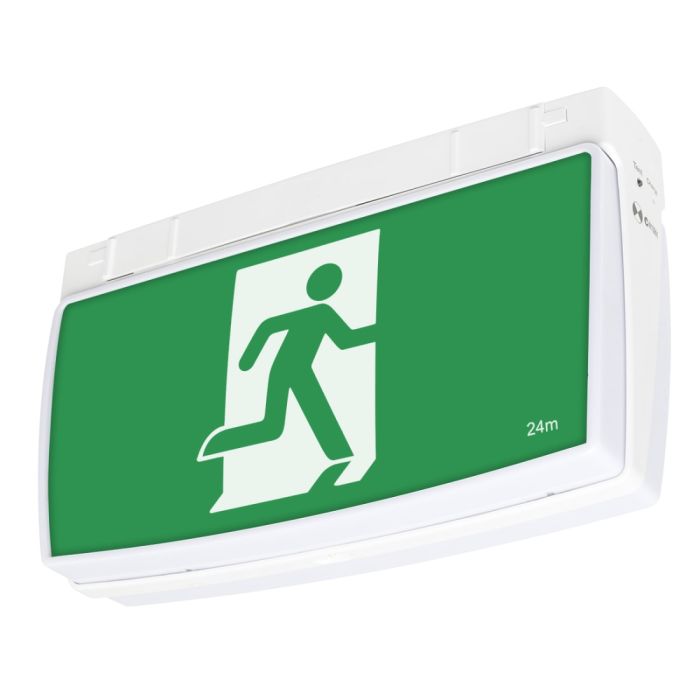 ONE-BOX 2W EXIT SIGN W/ 1W EMERGENCY DOWNLIGHT-WHITE - 19876/05