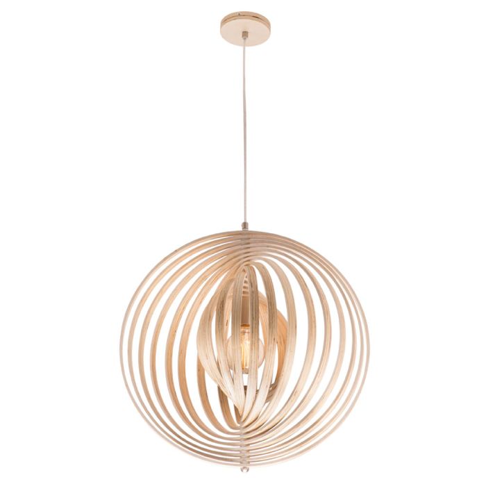 Oasis Extra Large Pendant  (MP3731XL) Plywood and B/Chrome MERCATOR LIGHTING