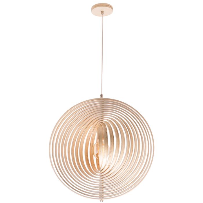 Oasis Large Pendant (MP3731L) Plywood and B/Chrome MERCATOR LIGHTING