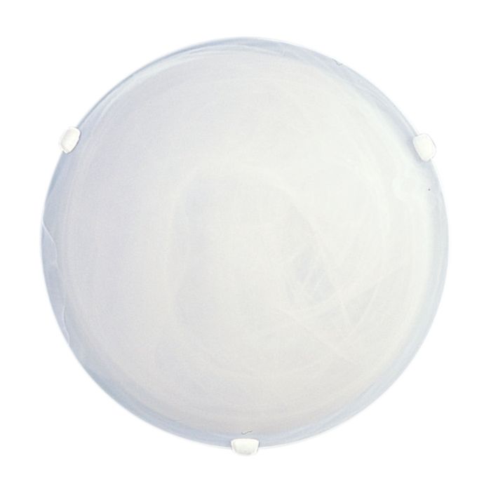 REMO 40cm WHITE CLIPS ALABASTER GLASS OYSTER - OL41140WH