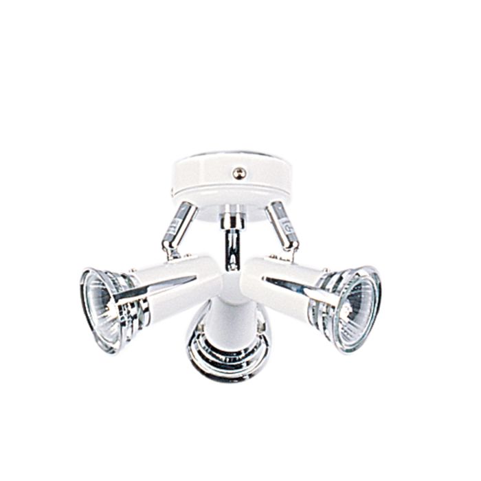 HOPPER Adjustable Spot for Ceiling Fan WHITE / CHROME - OL58148/3WH