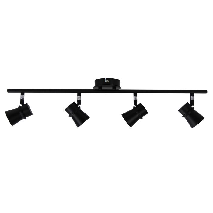 YARRA BLACK 4 LIGHT LED READY SPOTLIGHT - OL58811/4BK