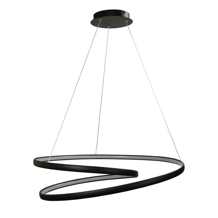 INFINITY LED SPIRAL PENDANT BLACK - OL60954/80BK