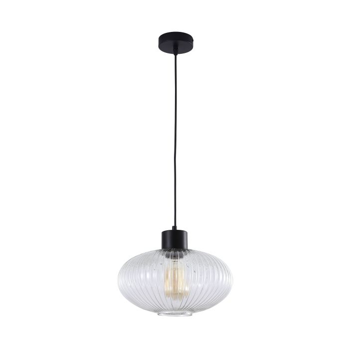 MILLER.300 SINGLE PENDANT CLEAR/BLACK - OL63705/30CL