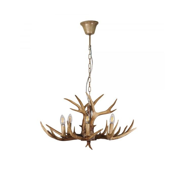 HYORT 6 LIGHT PENDANT KD NATURAL FINISH E14 OL65272/6