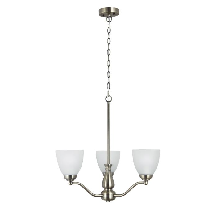 ROCHESTER 3 LIGHT PENDANT ANT BRASS / FROST OL65321/3AB