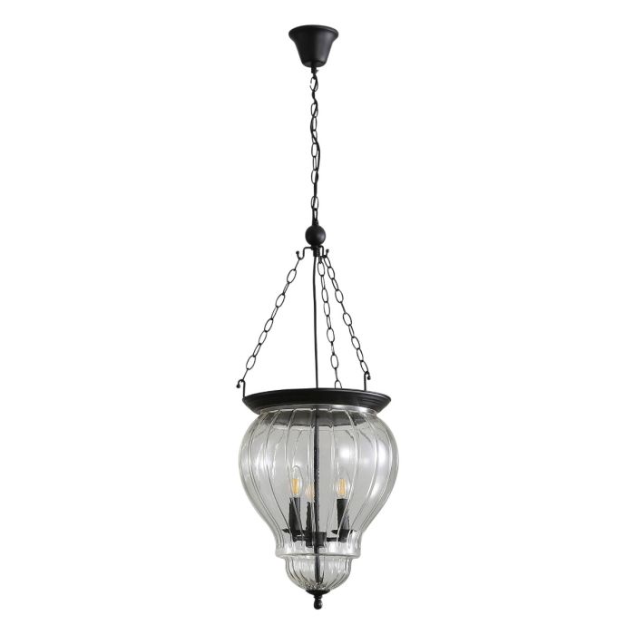 NEWHAM 3-LIGHT SINGLE GLASS PENDANT E14 OL65623BK