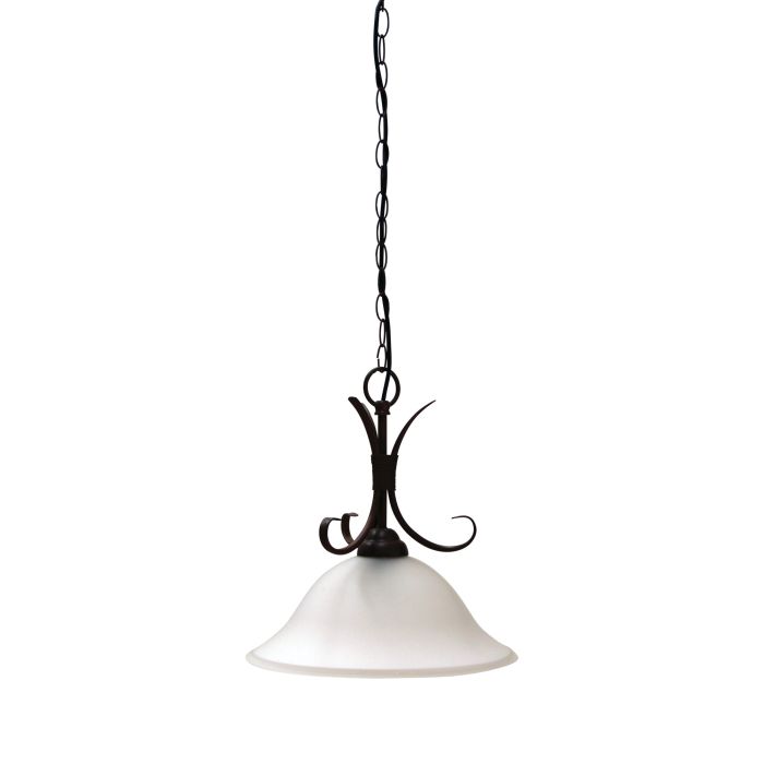 GASTON 1LT Bronze Traditional Frost pendant - OL65751BZ