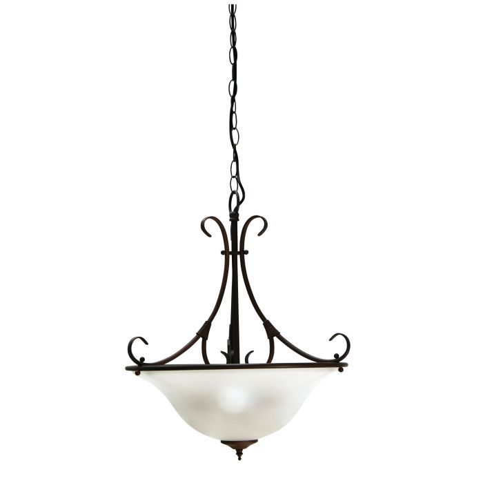 GASTON 3LT Bronze Traditional Frost pendant - OL65763BZ