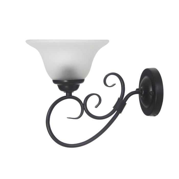 GASTON II 1LT WALL LIGHT BLACK -OL65901BK