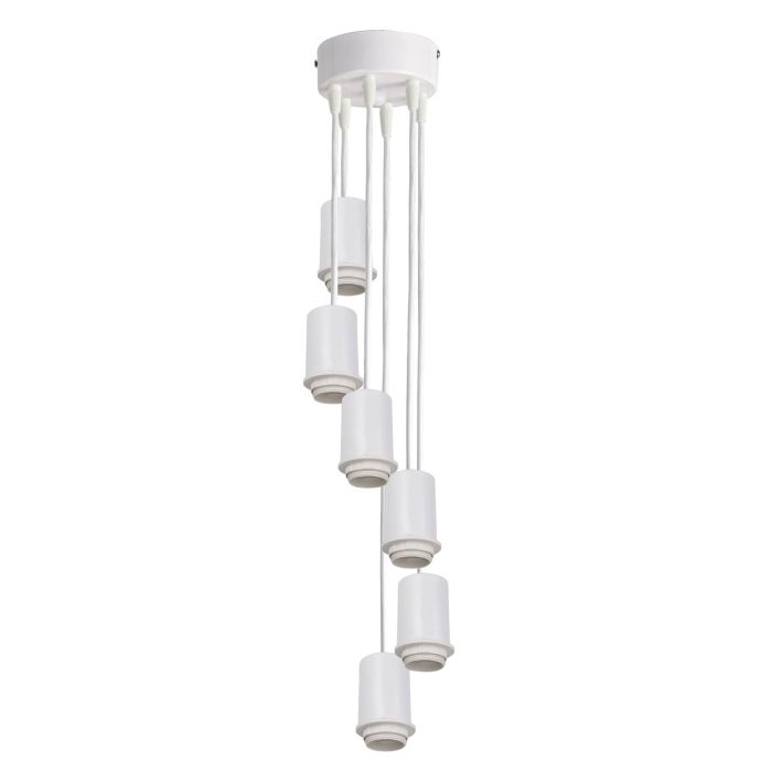 POP 6 LIGHT White Multi Drop 180cm Suspension - OL69286WH