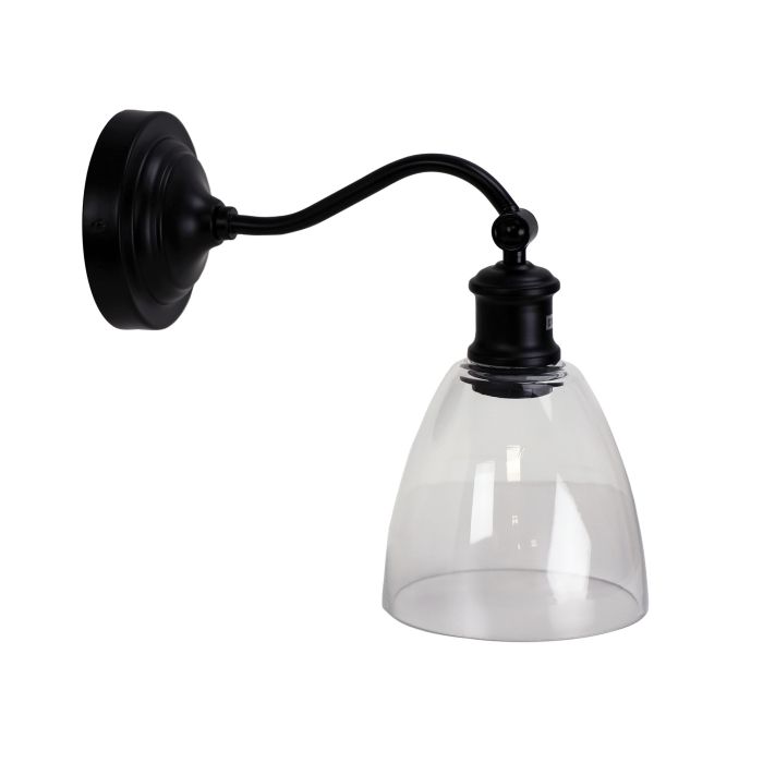 WARWICK Wall Light Black / Clear - OL69381BK