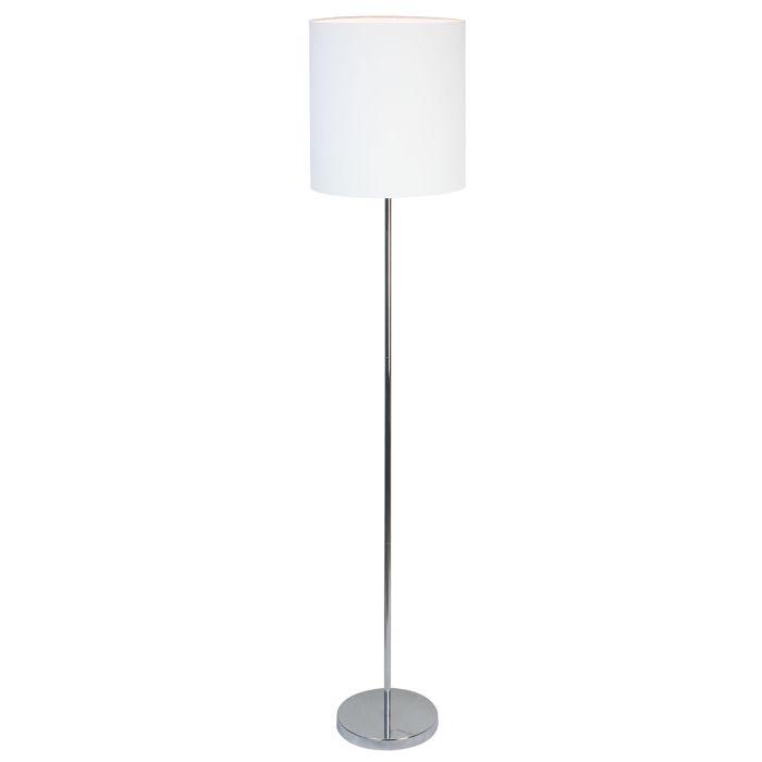 ZOLA FLOOR LAMP CHROME / WHITE SHADE - OL90121WH