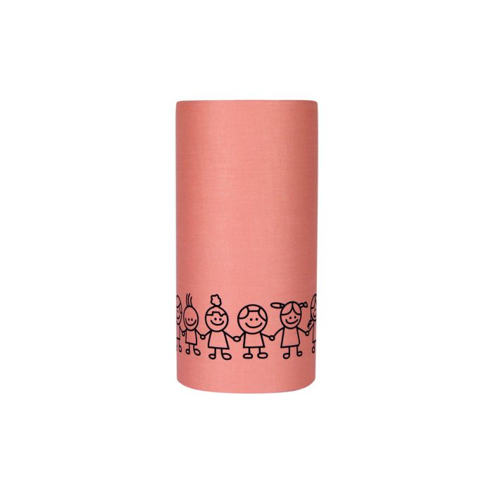 130-130-250 / 5" KIDS PRINT ON PINK COTTON SHADE E27 - OL91765