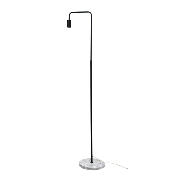 VILLE FLOOR LAMP Black Scandi Lamp with Marble Base - OL93733BK