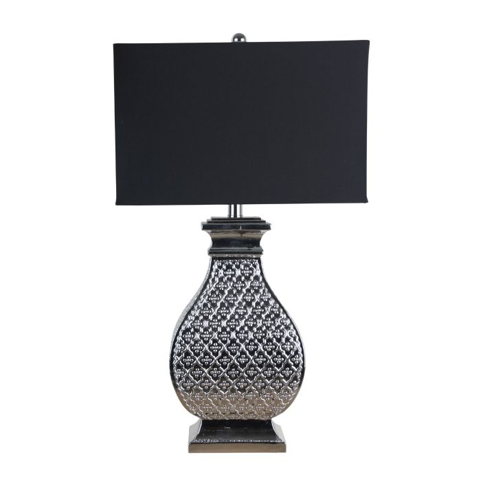 ALGIERS Embossed Chrome Large Table Lamp - OL97987